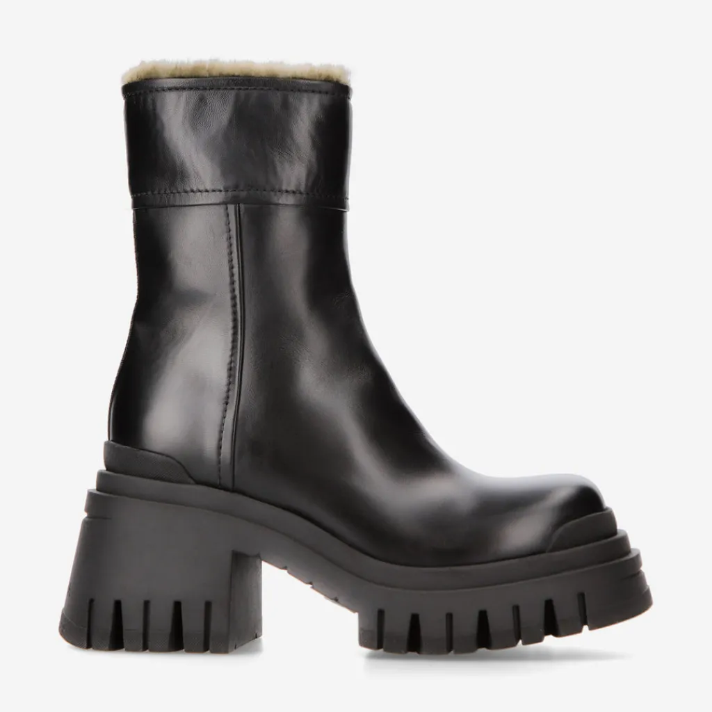 M6625A Brushed Leather Ankle Boots With Heel*Premiata New
