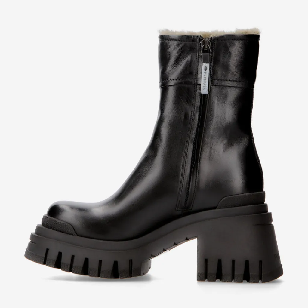 M6625A Brushed Leather Ankle Boots With Heel*Premiata New