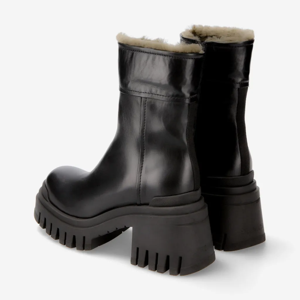M6625A Brushed Leather Ankle Boots With Heel*Premiata New