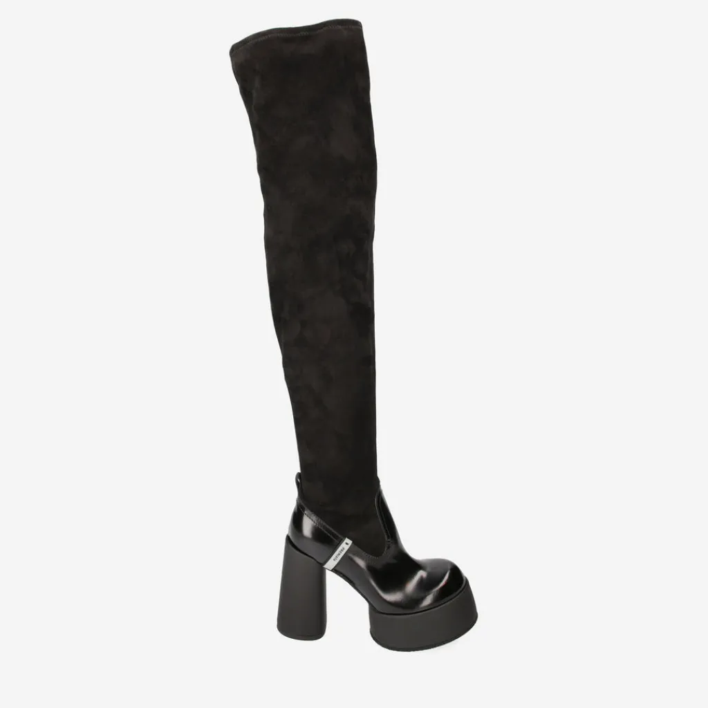 M6323H High Boots In Calfskin And Suede*Premiata Flash Sale