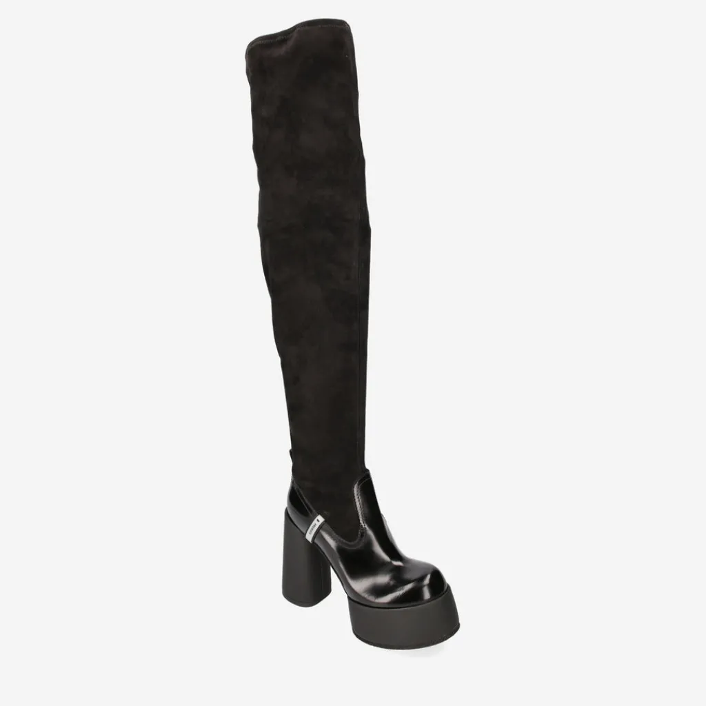 M6323H High Boots In Calfskin And Suede*Premiata Flash Sale