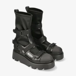Peg M6378A Ankle Boots In Satin And Velcro*Premiata Shop