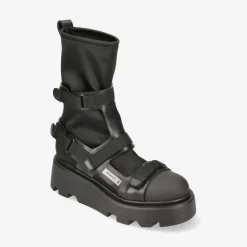 Peg M6378A Ankle Boots In Satin And Velcro*Premiata Shop