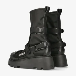 Peg M6378A Ankle Boots In Satin And Velcro*Premiata Shop