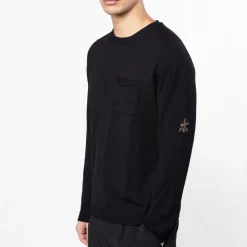 Pr273100 Wool Crew Neck Sweater With Pocket*Premiata Cheap